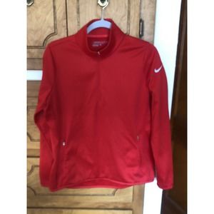 Nike Golf Women's Therma-Fit Zip Top Red Pullover Size L